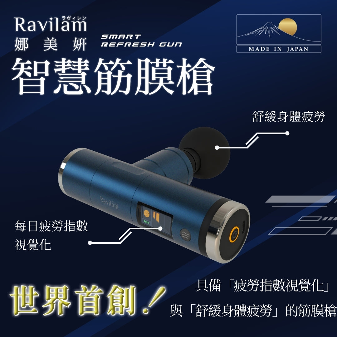 智慧筋膜槍 冰溫兩用套組 (藍黑色)