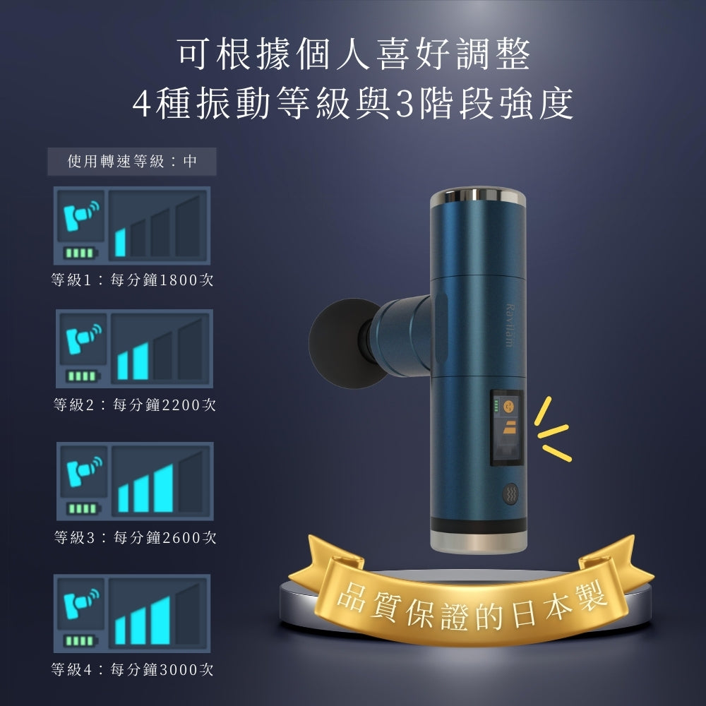 智慧筋膜槍 冰溫兩用套組 (藍黑色)